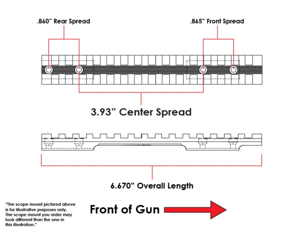 EVOLUTION GUN WORKS Savage Round Back Short Action Picatinny Scope Base 0 MOA (41000) 4 EVOLUTION GUN WORKS Savage Round Back Short Action Picatinny Scope Base 0 MOA (41000) - Image 2