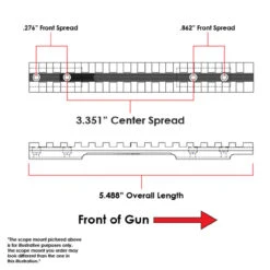 EVOLUTION GUN WORKS Remington XP/XR 100 Model 7 Short Action 4-Hole 0 MOA Picatinny Rail Scope Mount (40220) -Spotting Scopes Accessories media 05336.1633270511