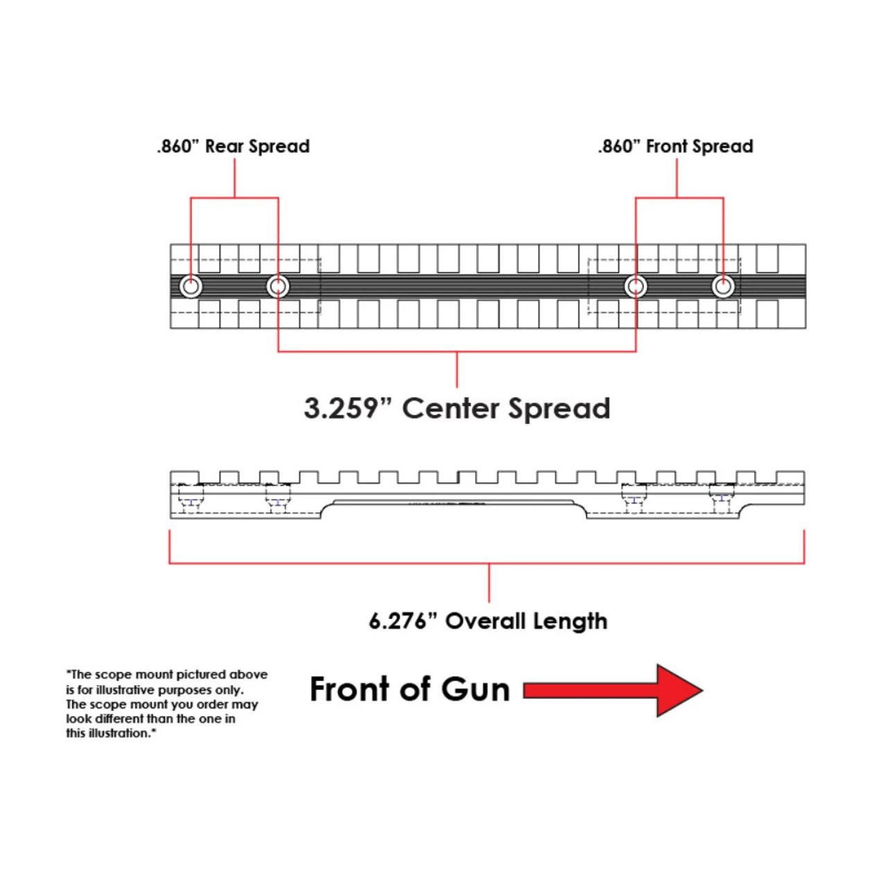 EVOLUTION GUN WORKS Winchester 70 Short Action Picatinny Rail Scope Mount (42002) 5 EVOLUTION GUN WORKS Winchester 70 Short Action Picatinny Rail Scope Mount (42002) - Image 3