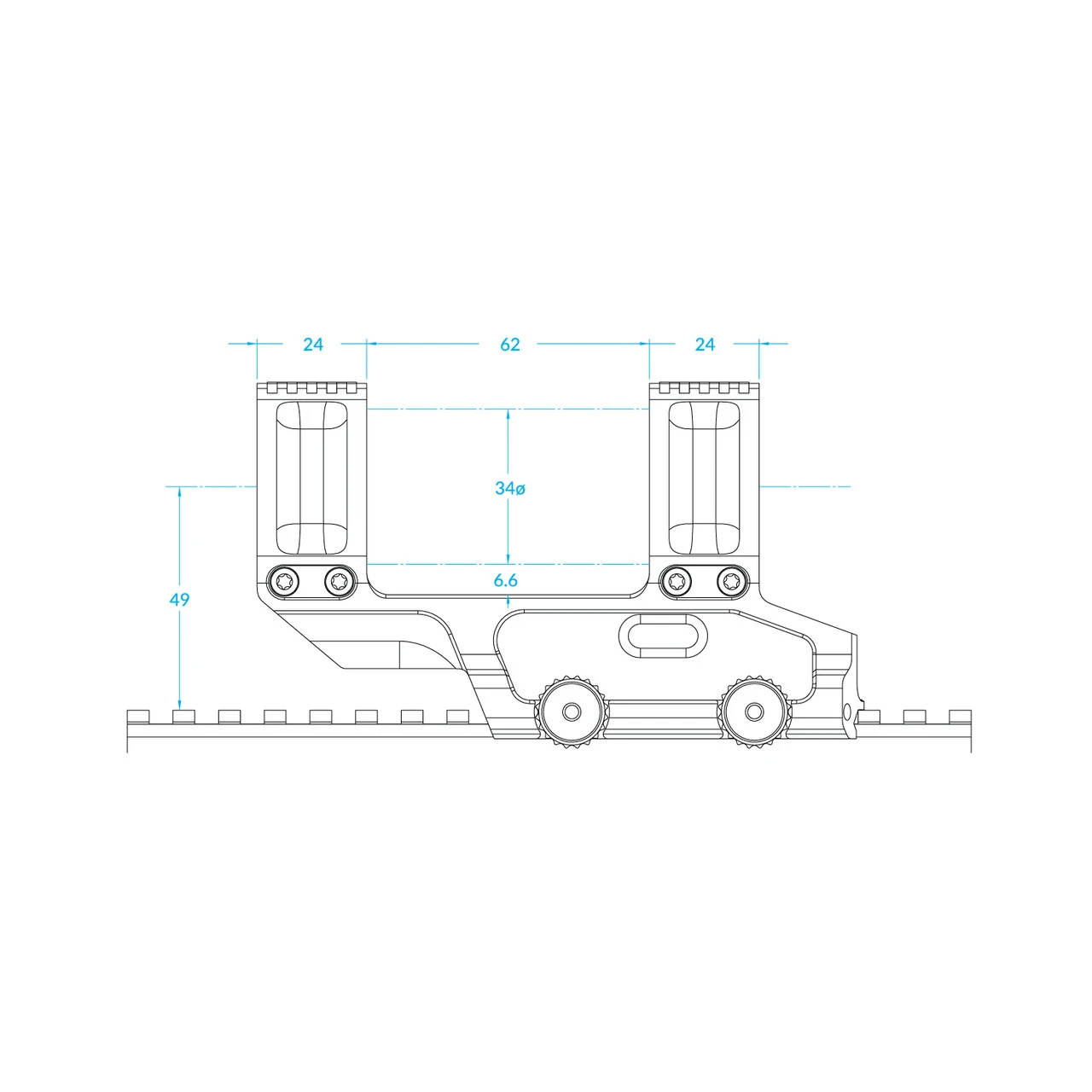 SCALARWORKS LEAP/09 34mm Scope Mount With 1.93in Height (SW0920) 7 SCALARWORKS LEAP/09 34mm Scope Mount With 1.93in Height (SW0920) - Image 5