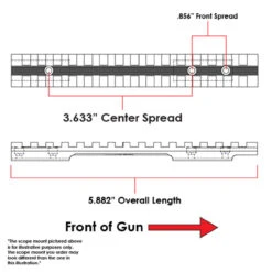 EVOLUTION GUN WORKS Remington 660/600 Mohawk 20 MOA Picatinny Rail Scope Mount (40502) -Spotting Scopes Accessories media 47380.1633270519