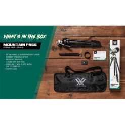 VORTEX Mountain Pass Aluminum Tripod Kit (TR-MTP) -Spotting Scopes Accessories media 64472.1675337294