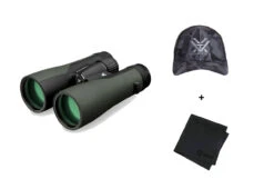 VORTEX Crossfire HD 10x50 Binocular With Logo Black Camo Hat And Microfiber Cleaning Cloth