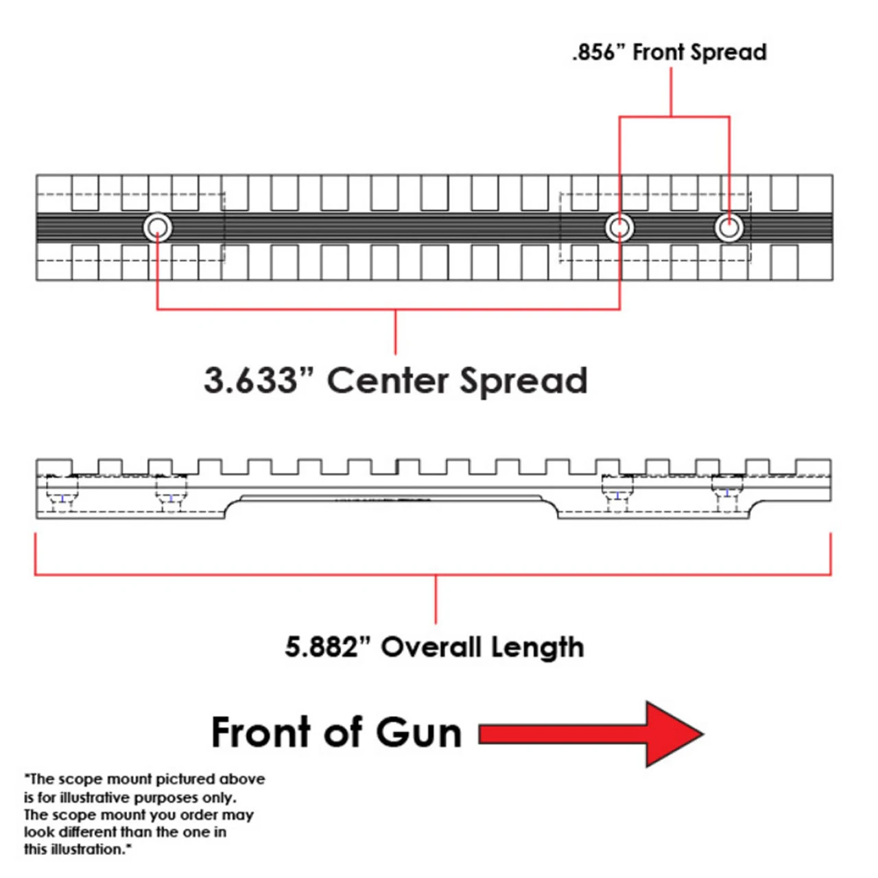 EVOLUTION GUN WORKS Remington 660/600 Mohawk 0 MOA Picatinny Rail Scope Mount (40500) 5 EVOLUTION GUN WORKS Remington 660/600 Mohawk 0 MOA Picatinny Rail Scope Mount (40500) - Image 3